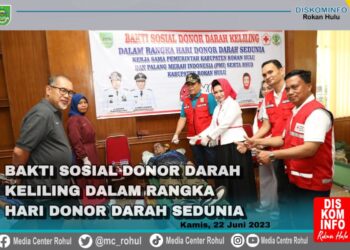 Peringatan Hari Donor Darah Sedunia,  PMI Berkongsi dengan Pemkab Rohul    