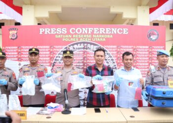 Ungkap Jaringan Narkoba Tingkat Provinsi, Polres Aceh Utara Ringkus 5 Pengedar