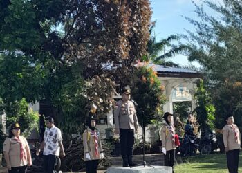 Polsek Tanah Jawa Sosialisasi Pembinaan Pramuka dan Bahaya Narkoba Di Kalangan Pelajar   