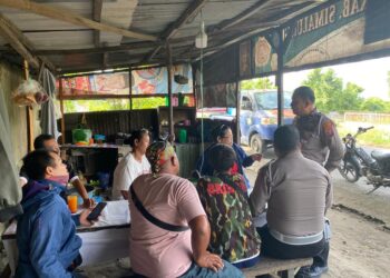 Beri Perhatian ke Keselamatan, Sat Lantas Polres Simalungun Gelar Jum’at Curhat di Warung Kopi