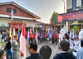 Jamin Kondusifitas Harkamtibmas, Polsek Denbar Amankan Kirab Pemilu 2024   