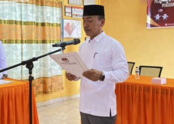 KPU Kabupaten Simalungun Lantik Penganti Anggota Panitia Pemungutan Suara Tingkat Nagori