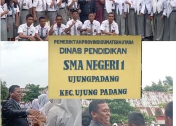 Pisah Sambut Kasek SMA Negeri 1 Ujung Padang Diselimuti Tangis Haru