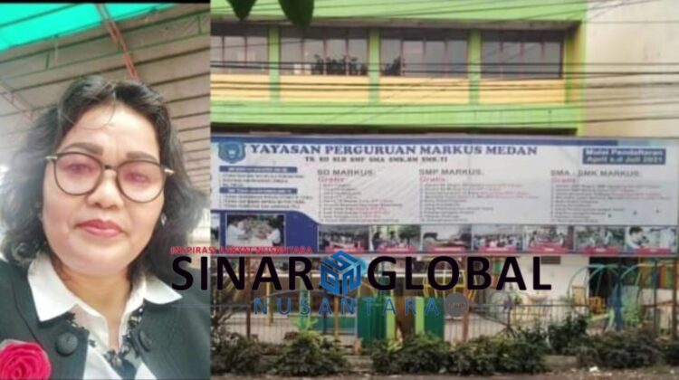 Keterangan Gambar: Sebelah kiri, Kepala Sekolah SMP Markus Medan. Kariani Tambunan.
Sebelah Kanan: Yayasan Perguruan Markus Medan di Jl. Kapten Muslim No.226, Helvetia Tengah, Kecamatan Medan Helvetia, Kota Medan, Sumatera Utara