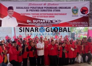 Dr Sutarto Bersama Rita Uli Ginting Sosialisasi Ranperda Tentang Ketertiban Umum 